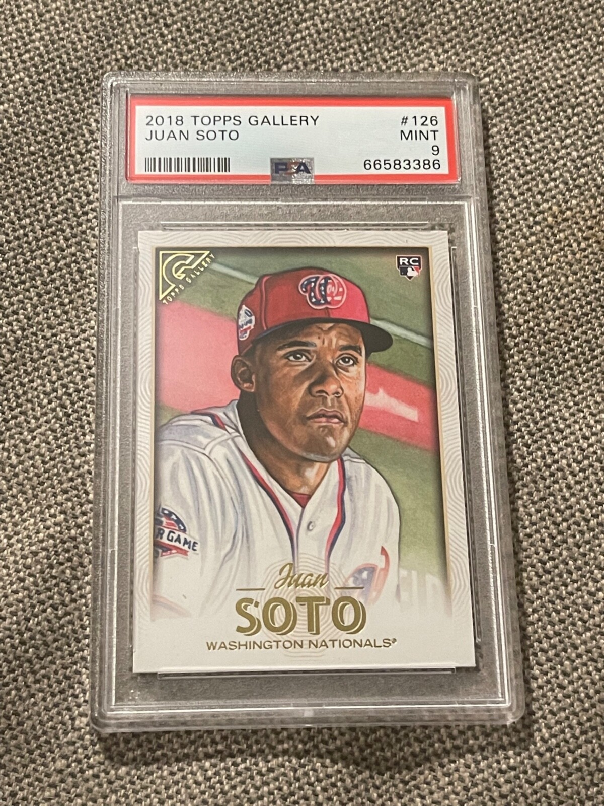 DCC: 2018 Topps Gallery Juan Soto #126 PSA 9 MINT Washington Nationals Rookie RC