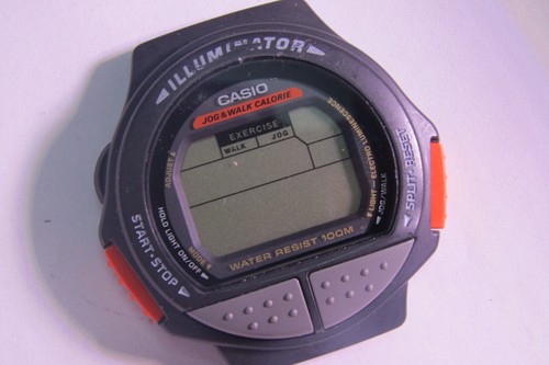 MEN'S CASIO JOG WALK CALORIE WATCH FOR PARTS/REPAIR #1 - Picture 3 of 6