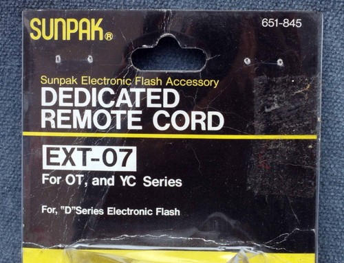 SUNPAK DEDICATED REMOTE CORD EXT-07, NOS, NIP - FREE USA SHIPPING - Picture 2 of 2
