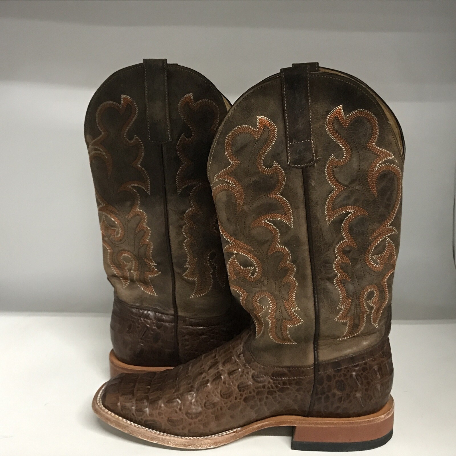 Horse Power Nile Croc Print Western Boot Brown Men's … Gem