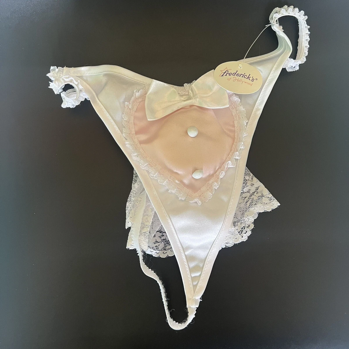 NWT Fredrick's Of Hollywood Vintage 90's Novelty Musical Thong Bride Panties