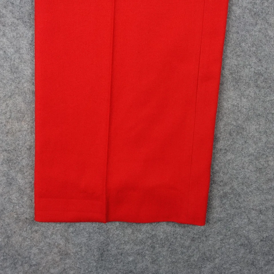 Pantalones Pendleton DE COLECCIÓN Para Mujer 8 Rojo Pierna Ancha Lana Carrera Trabajo Vestido Pantalón Años 70 VT Foto 3 de 4