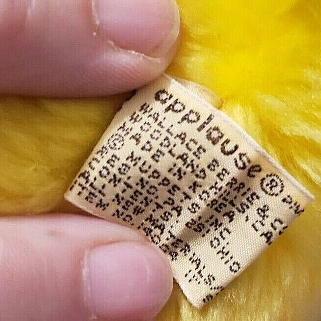 Sesame Street Big Bird Applause Yellow Bird 16" Made in Korea Vintage 1983 Plush - Image 4 of 4