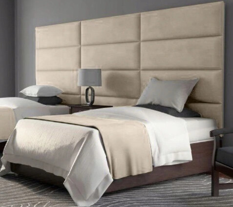 Upholstered 3D Wall Panel Velvet Headboard Bedroom - Made to Measure UK - Picture 16 of 19
