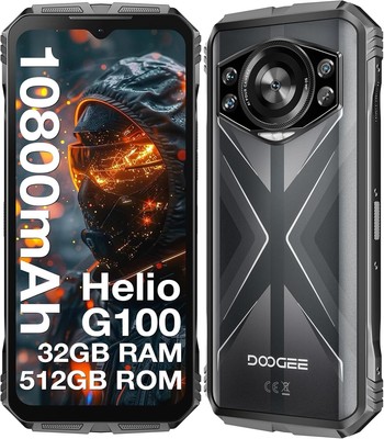 DOOGEE S118 Rugged Smartphone Android 14, 32GB+512GB 10800mAh 120Hz Rugged Phone