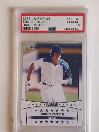 SHOHEI OHTANI ROOKIE 2018 Leaf Draft Stars #ST-01 PSA 10 MINT RC ANGELS  CARD 🔥
