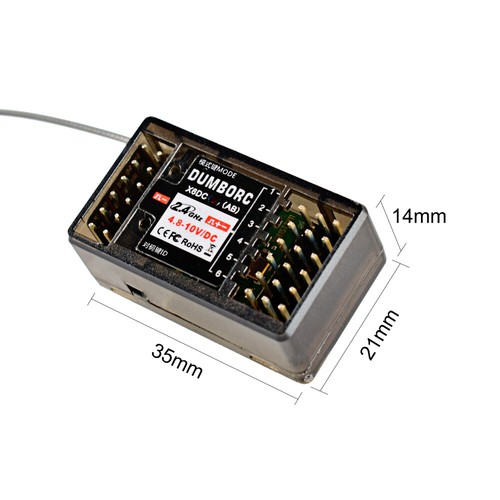 DUMBORC X6F/X6FG/X6DC/X6DCG Ricevitore di controllo 2,4 G per trasmettitore X4 X5 X6P - Foto 12 di 17