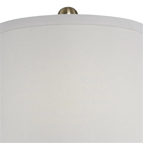 Uttermost Laton Metal and Crystal Buffet Lamp in Brushed Brass/Off White - Picture 4 of 9