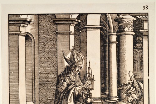 Beck Burgkmair Hugo v. Grenoble Orig. Antique Print 1516/ 1799 Teufelsverbannung - Picture 3 of 7