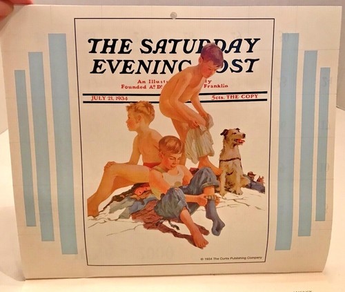 Saturday Evening Post 1920's 1930's Calendar Prints 2000 Suitable for Framing - Picture 7 of 13