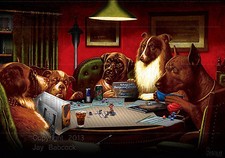 Dogs Playing D D 2nd edition D D version full color poster