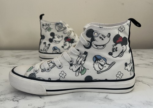 Disney Mickey Mouse & Friends High Top Canvas Trainers UK Size 3 - Picture 5 of 10
