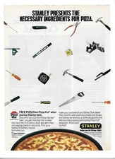 1988 Stanley Tools / Pizza Hut & Cuprinol Wood Products Vintage Advertisements