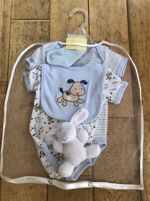Brandneu Bee Bo 5-teiliges Welpen Design Baby Geschenkset - 0-3 Monate
