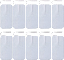 10 Pieces Large Electrode Pads - Premium Reusable TENS Unit Pads with Standard 2