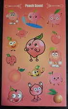 scratch and sniff stickers NEW sheet HORIECHALY Peach