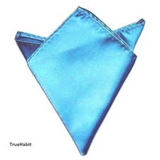  98 Bloomingdales Mens Handkerchief Blue Solid Casual Formal Pocket Square Hanky
