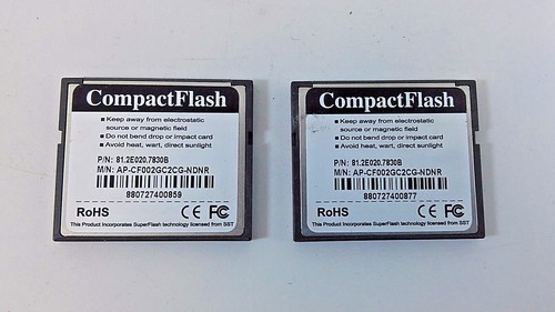 2 Apacer Compact Flash Memory Card 2x 2GB Industrial Camera Card P/N 2E020.7830B - Picture 2 of 3