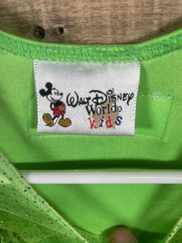 Disney Kids Tinkerbell Girls (3-5T) Dress Green Glitter Tulle Tutu Skirt Costume - Picture 4 of 9