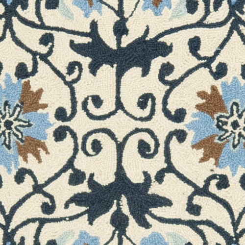 Safavieh Chelsea IVORY / NAVY 2'-6" X 8' Runner - HK727A-28 - Picture 3 of 3