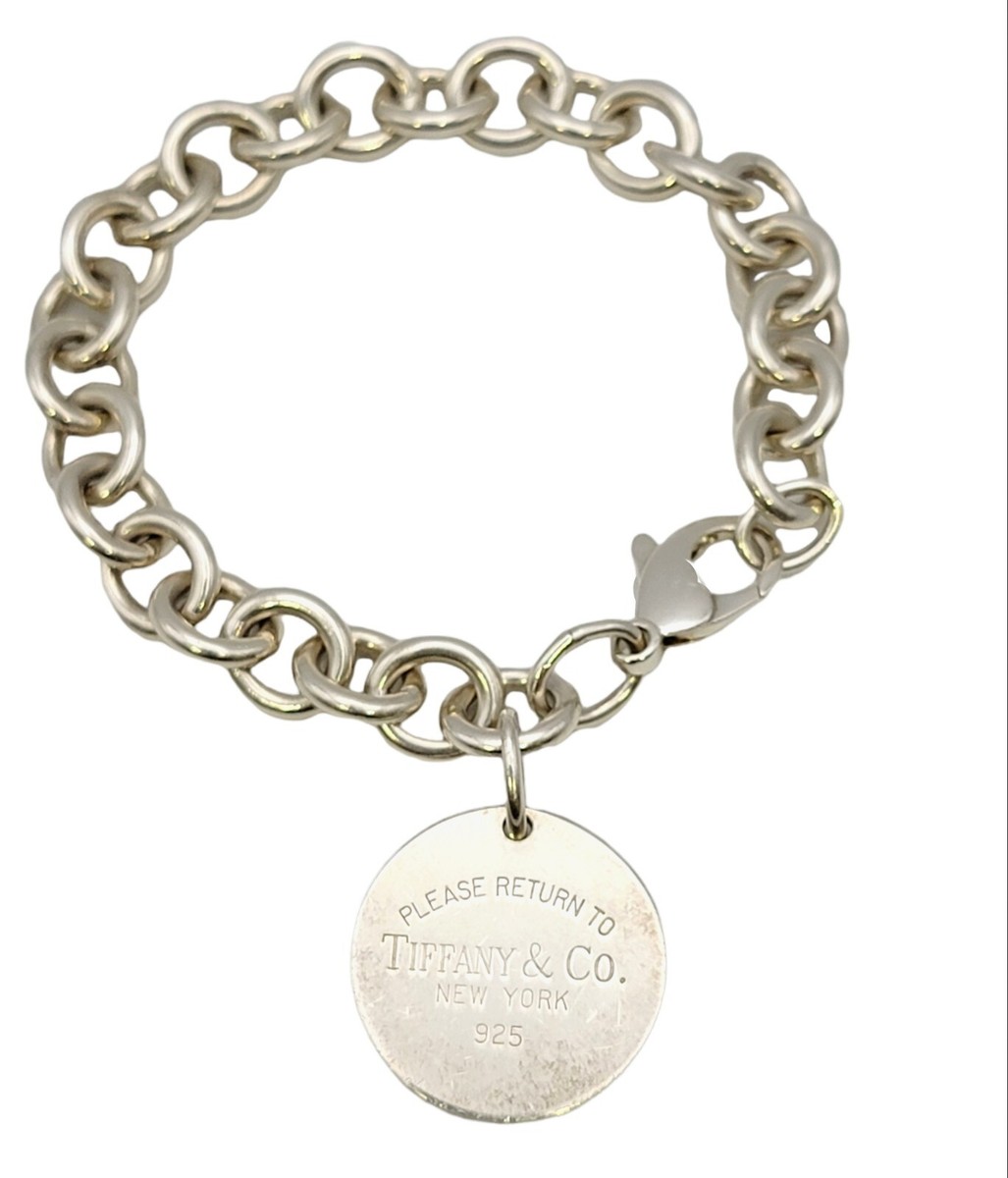 Tiffany & Co. Bracelet 925 Sterling Silver Return to Tiffany Round