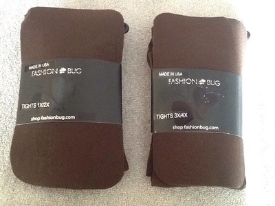 6162123 Dressbarn Hold Tights Control Top TWO PAIR BLACK DIAMOND 1X//2X or 3X//4X