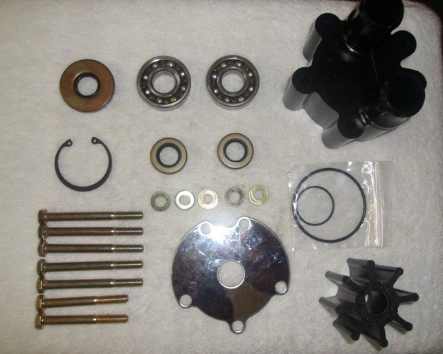 Complete MerCruiser Bravo Raw Water Pump Impeller Kit W/ Bearings 46