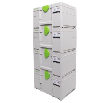 Festool Systainer Set 4x SYS3 M 237 ( 4x 204843 ) 21,4L 396x296x237mm koppelbar