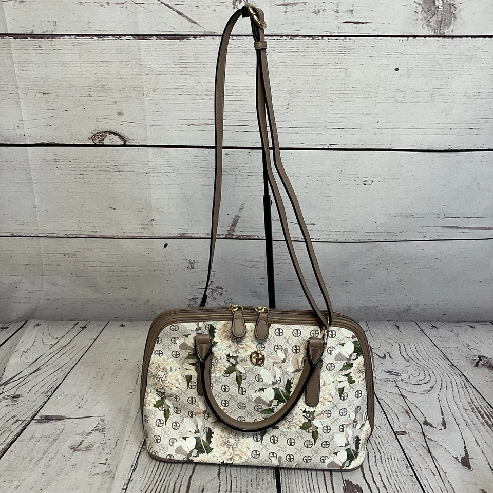 Giani Bernini Дамская сумка купол сумка нейтральный цветочный логотип двойной ручки регулируемый - Изображение 2 из 4