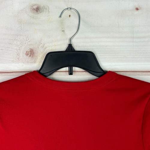 Lands End Top Womens 0X Red V-Neck Shaped T-Shirt Long Sleeve Cotton Solid Knit - Picture 5 of 5