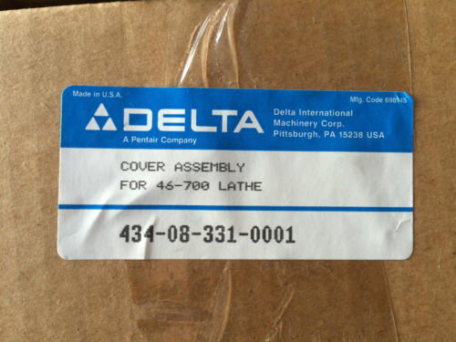 NOS Delta Cover Assembly for 46-700 series Lathes Plastic Head p/n 434083310001 - Afbeelding 1 van 5