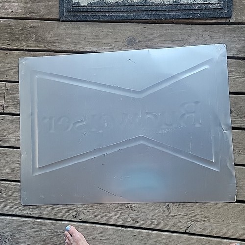 Vintage Fliege Budweiser König Biere Werbung Bar Schild 35x26" Blech Anheuser Busch - Bild 20 von 24