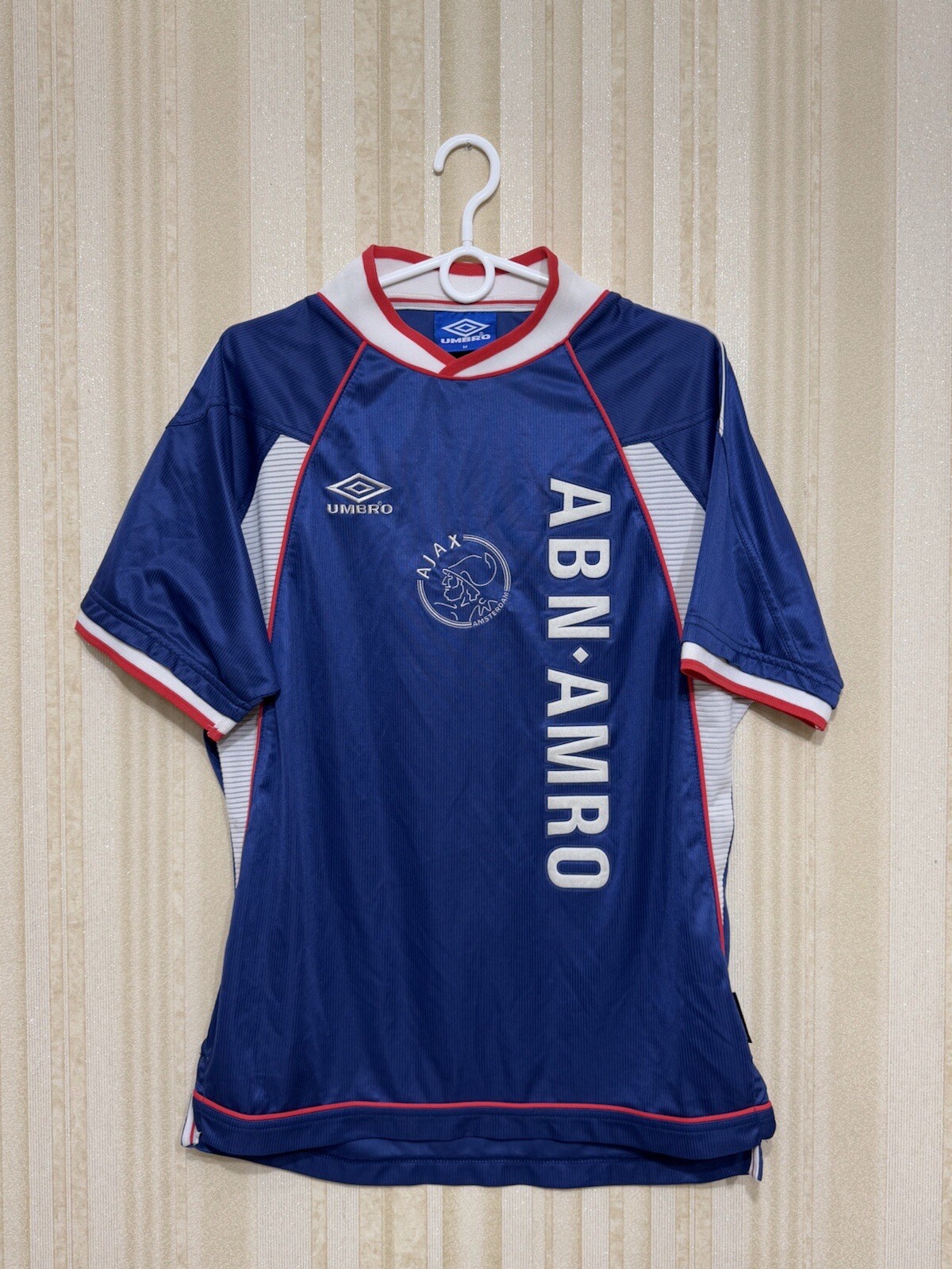 90s Vintage Ajax Amsterdam 1999/00 Away Kit Soccer Jersey Sz M Vitus #8
