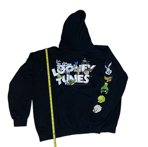 LOONEY TUNES Bugs TAZ Daffy Tweety And More Hooded Sweatshirt Hoodie Large - Picture 5 of 10