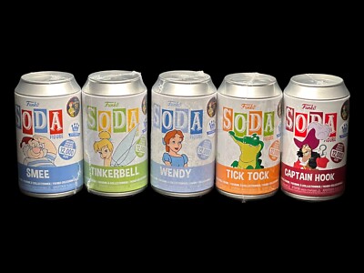 Funko Soda! Disney Peter Pan - 5 Pack Sealed Common Sodas w/Cooler - Loungefly