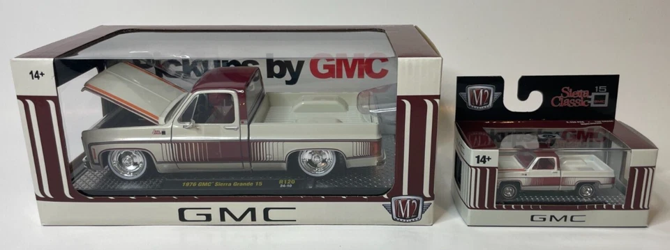 M2 Twin 1/24 Rel. 120, 1/64 Rel. 75 1976 GMC Sierra Grande 15 Pick-up SquareBody - Image 2 of 4