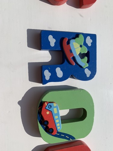 Childrens Kids Bedroom door Letters Sign Plaque ETHANS ROOM Car Train Boat Plane - Picture 6 of 10