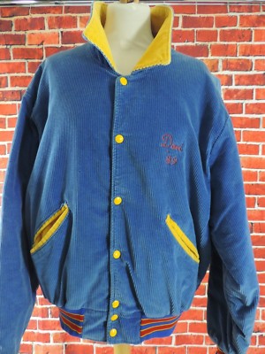Us College Baseball Sports Jacket 42 R Blue Yellow Red Worn Twice Ebay