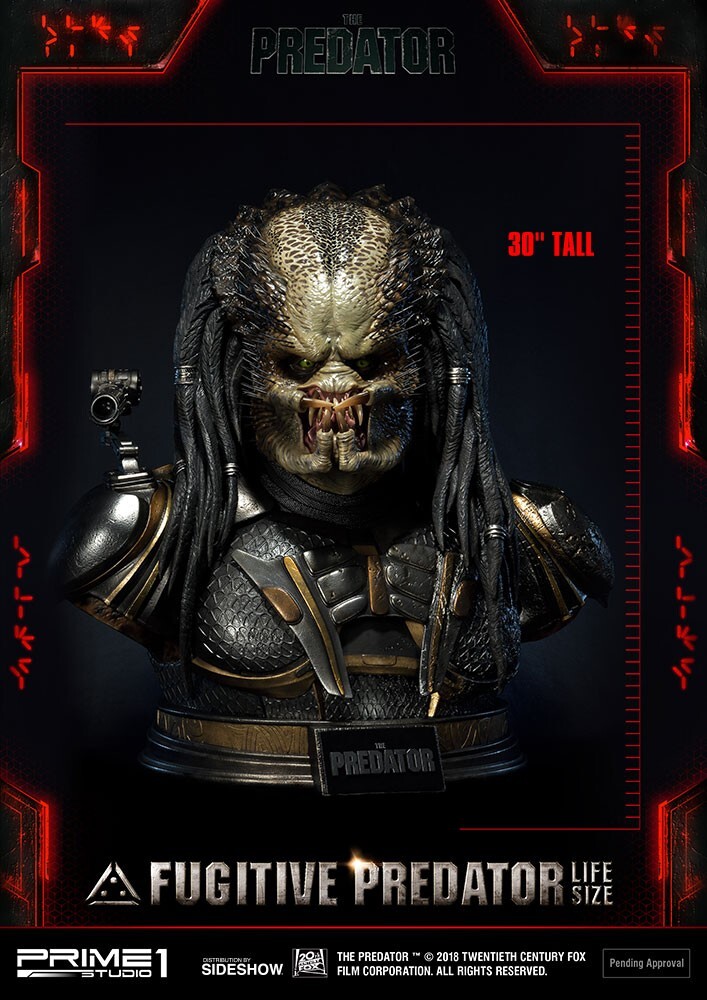 Fugitive Predator Life Size Bust Deluxe Version Prime 1