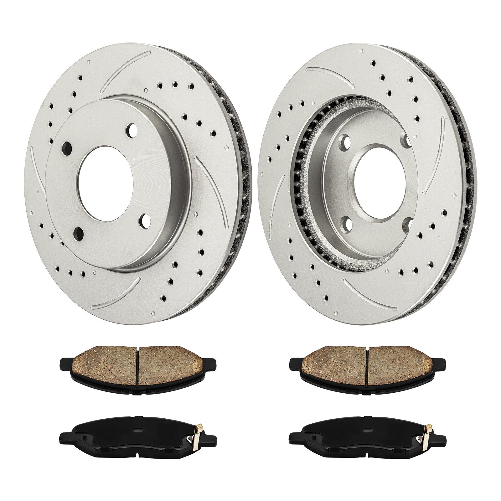 Front Disc Rotors Brake Pads for 2009-2011 Nissan Versa 1.6L