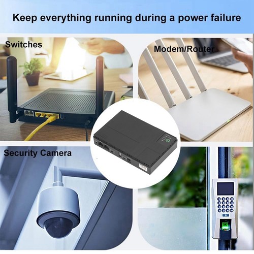 Mini UPS Battery Backup 10400mAh Power Supply Output 5V 9V 12V POE 15V POE 24V♡ - Picture 20 of 30