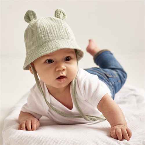 Kids Baby Wide Brim Sun Hat Cute Girls Boys Toddler Beach Bucket Hat 3-12 Month - Picture 8 of 26