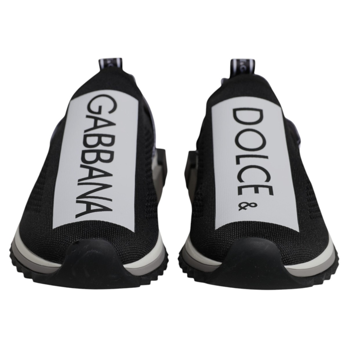 DOLCE & GABBANA Shoes Black White Slip On Sorrento Sneakers Mens