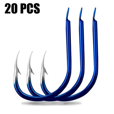20pcs Sharped Forged Fishing Hooks High-carbon Steel Fish Hook Hot~