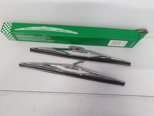 COPPIA SPAZZOLE CROMATE PER TERGI FIAT 126 /127 MISURA 330MM - Imagen 3 de 8