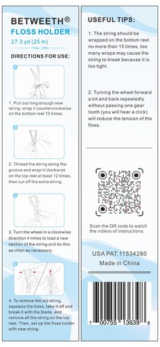 THE FLOSS ADVANCES - Zahnseidehalter, spannungsverstellbar Interdental Zahnseide - Bild 8 von 11