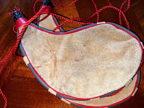 Two Leather Wine Sacks Made In Spain - Afbeelding 1 van 4