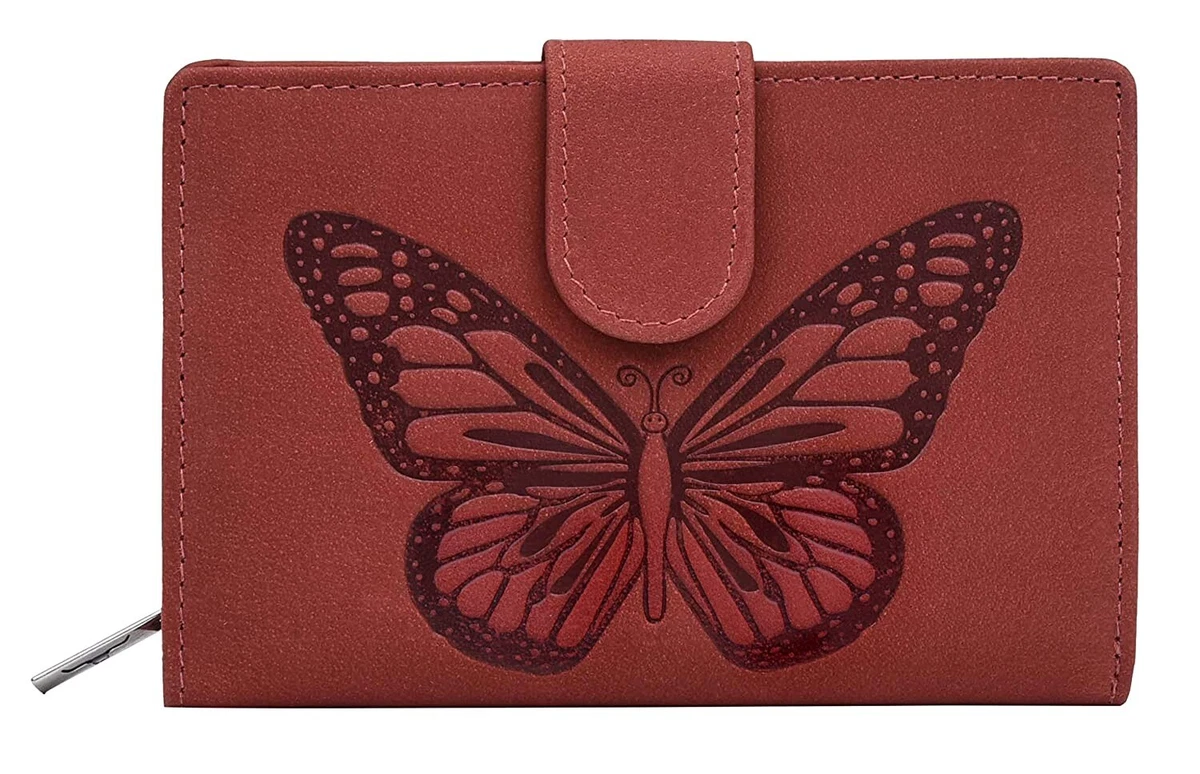 BRAND NEW PREMIUM URBAN FOREST CELIA RED LEATHER WALLET FOR WOMEN