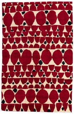 Modern Luxury Area Moroccan Wool Rug Color Red Black Handmade Design Carpet Rug