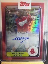 2025 Topps Archives Auto MARCELO MAYER /10 Redemption RED 1987 Topps Boardwalk